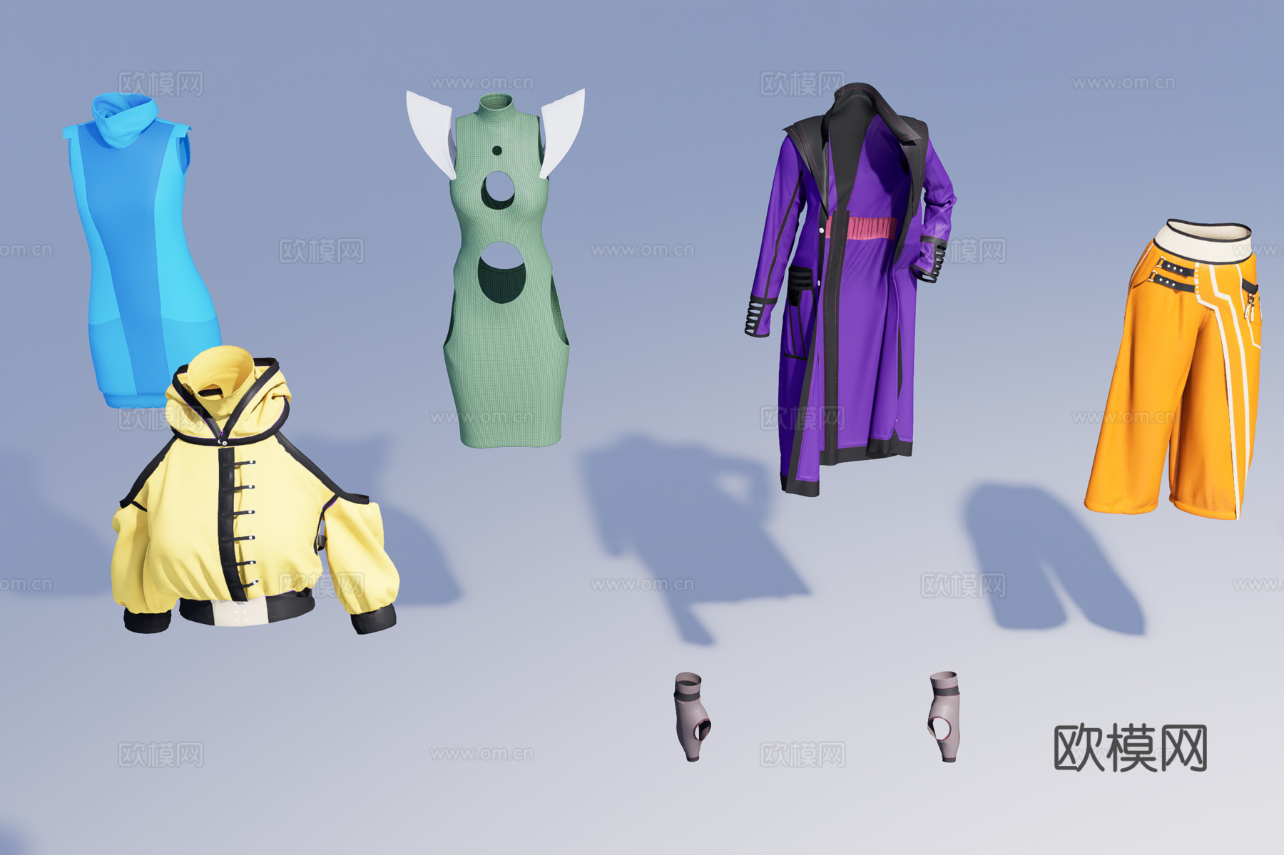 女性时尚服饰3d模型
