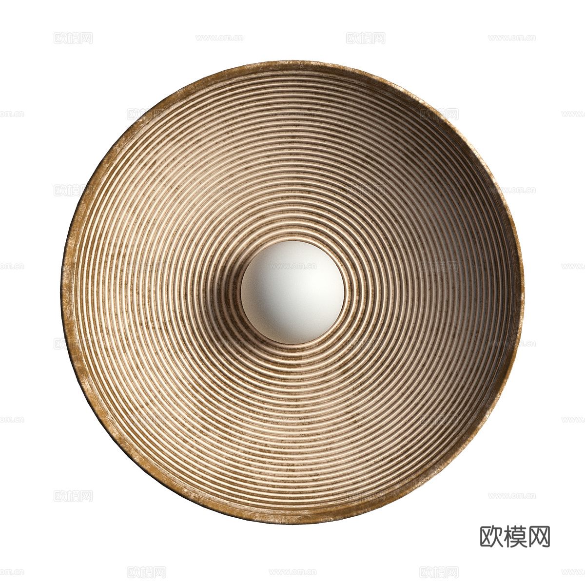 新中式侘寂圆盘装饰壁灯3d模型