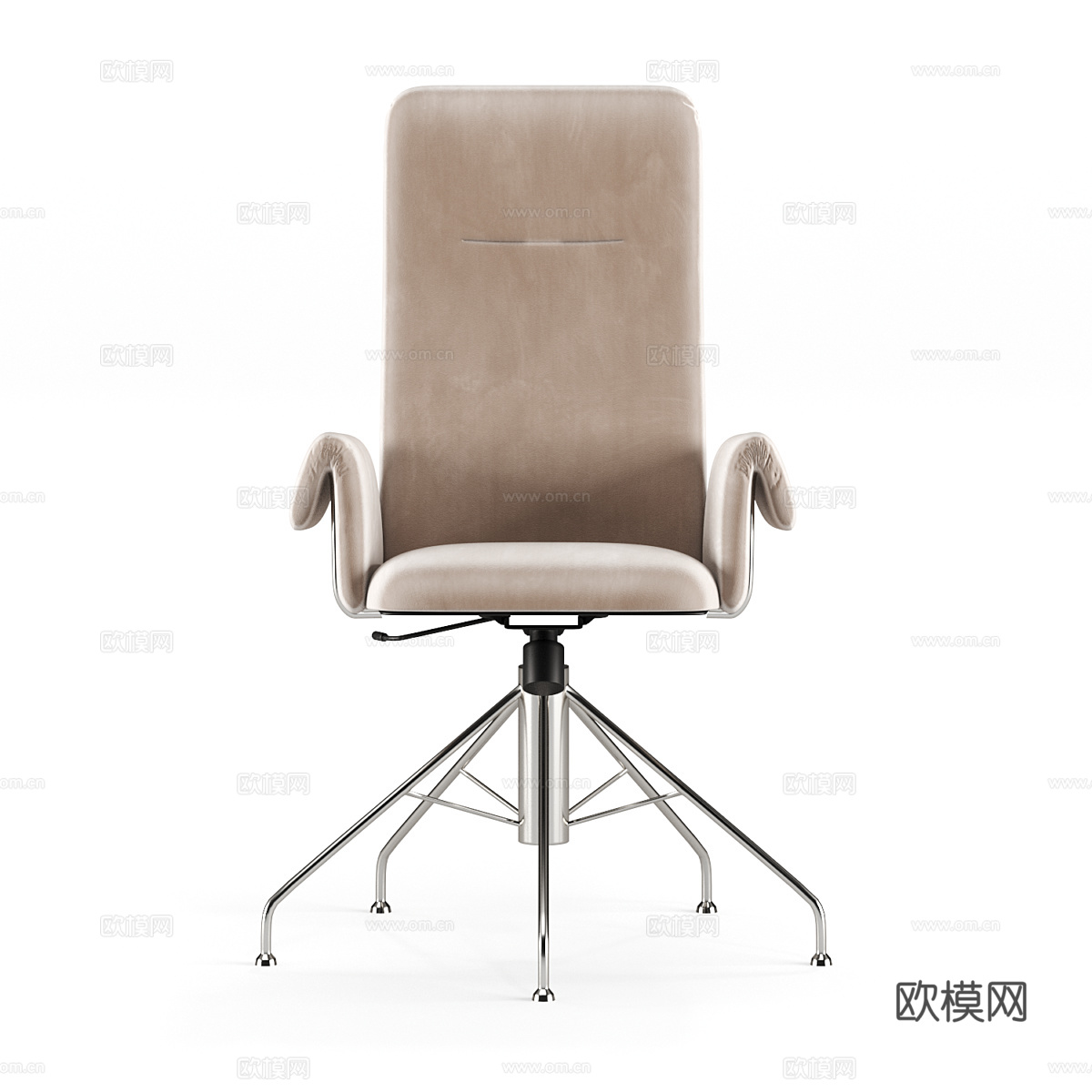 现代奶油风办公椅3d模型