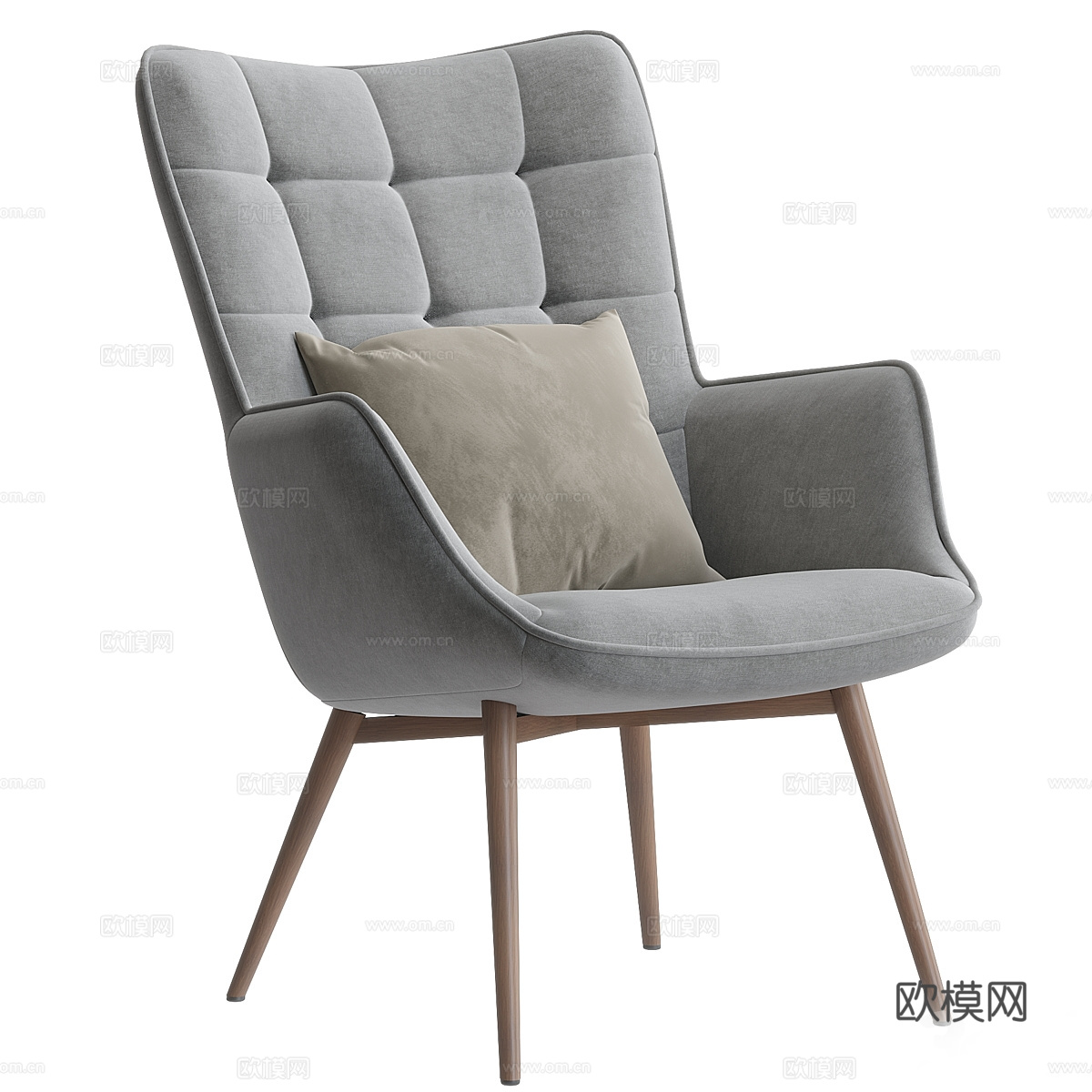 现代北欧 Aichele 扶手椅3d模型