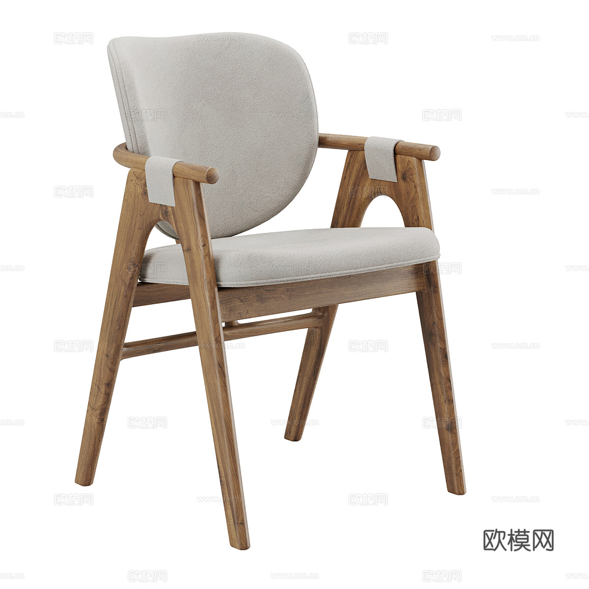新中式侘寂餐桌椅3d模型