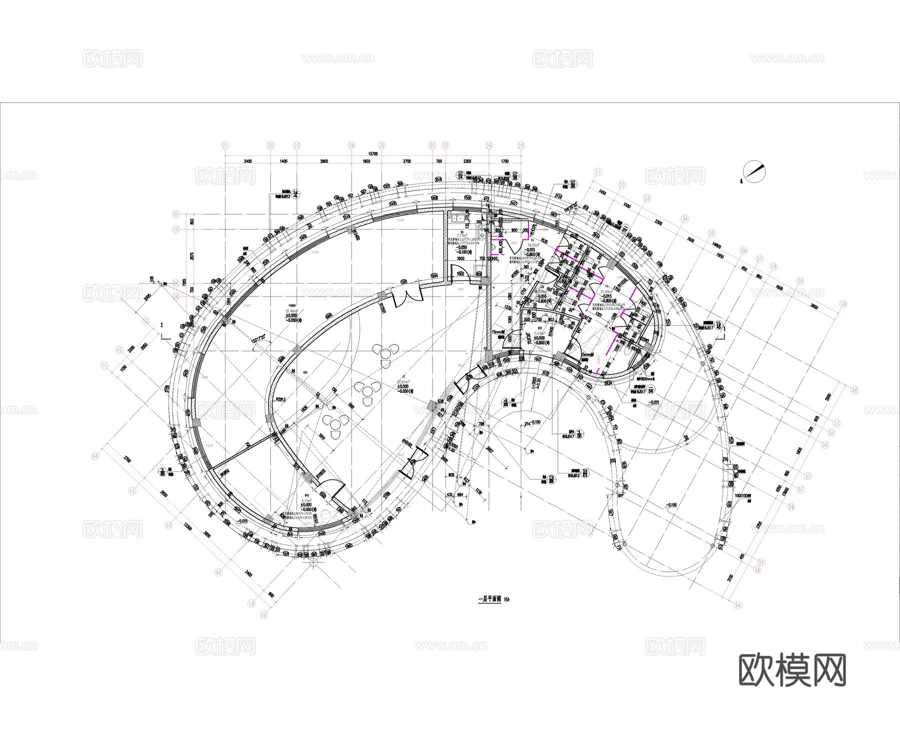 公园公共卫生间全套施工图cad施工图