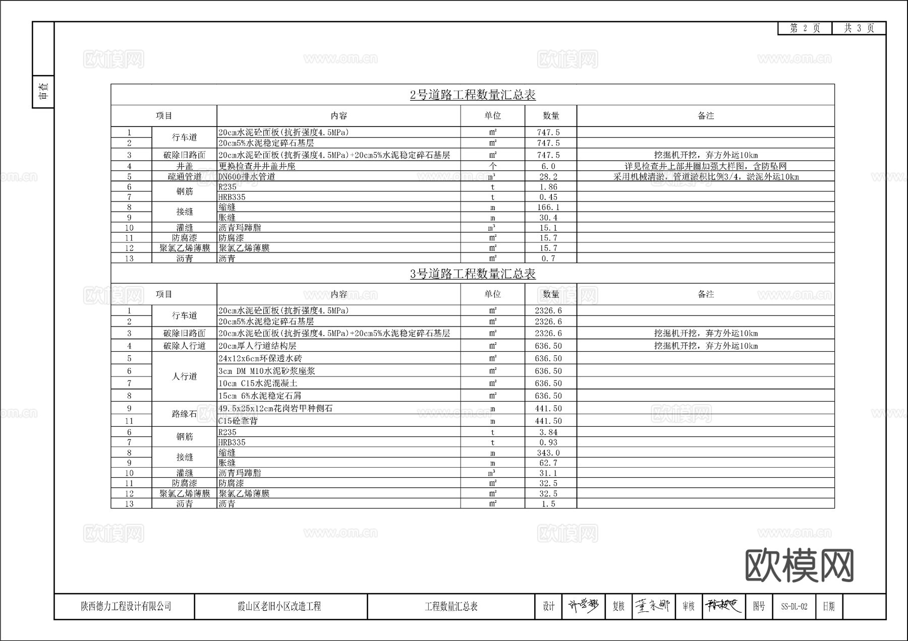 老旧小区微改造 景观园建 地面改造 沥青地面cad施工图