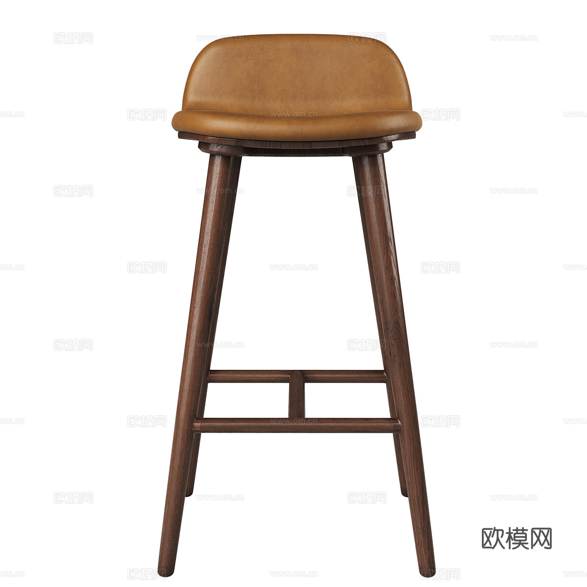 新中式轻奢 Boulder 皮革吧台凳3d模型
