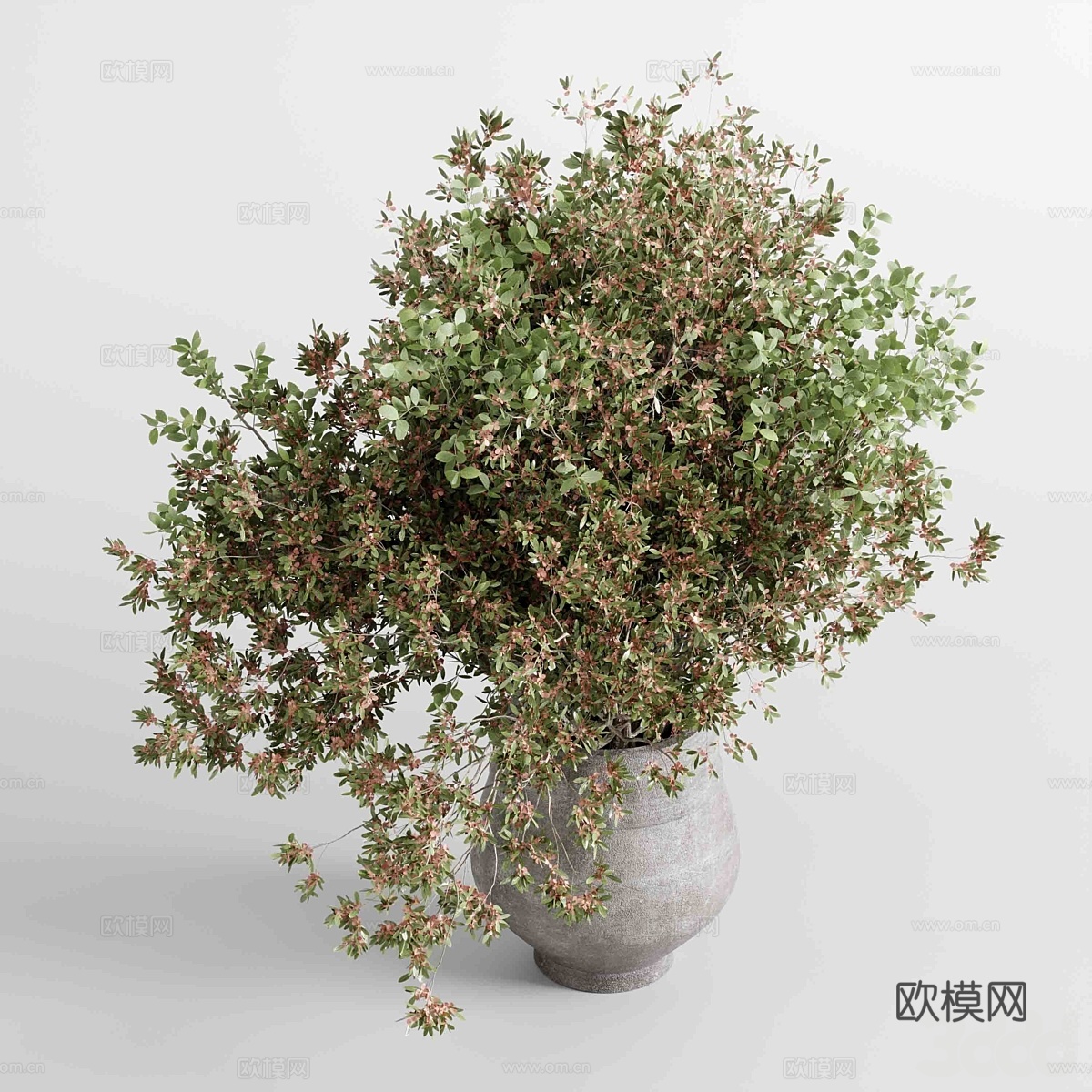 新中式侘寂花瓶花艺3d模型
