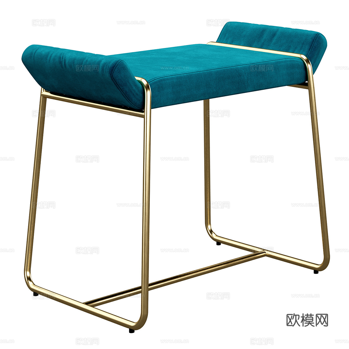现代轻奢化妆凳3d模型