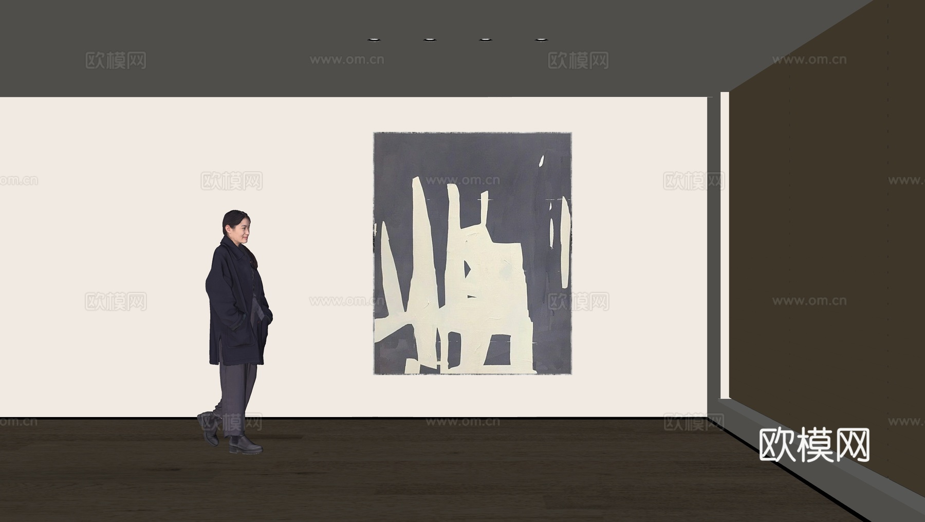 现代装饰画su模型