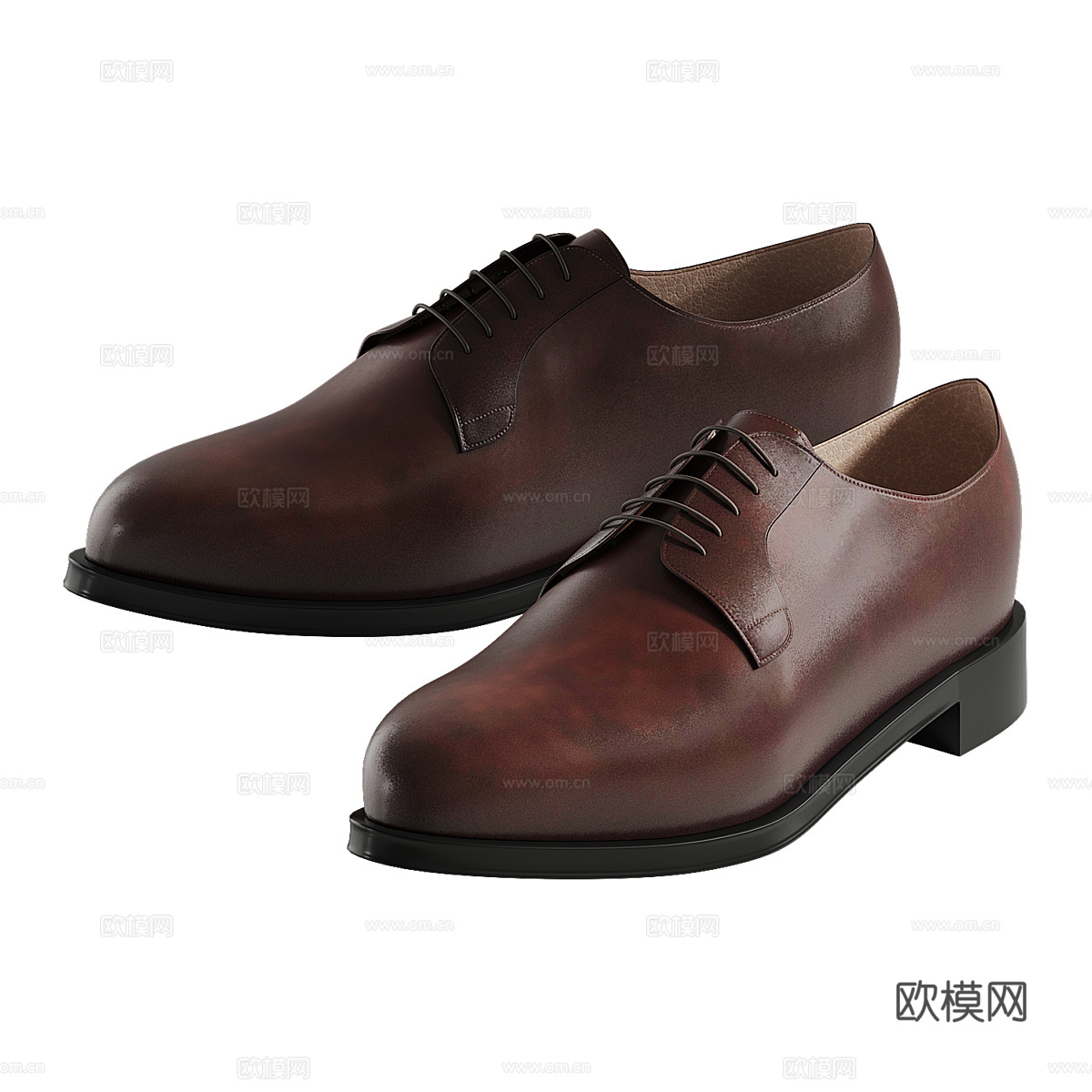 美式复古擦鞋工具3d模型