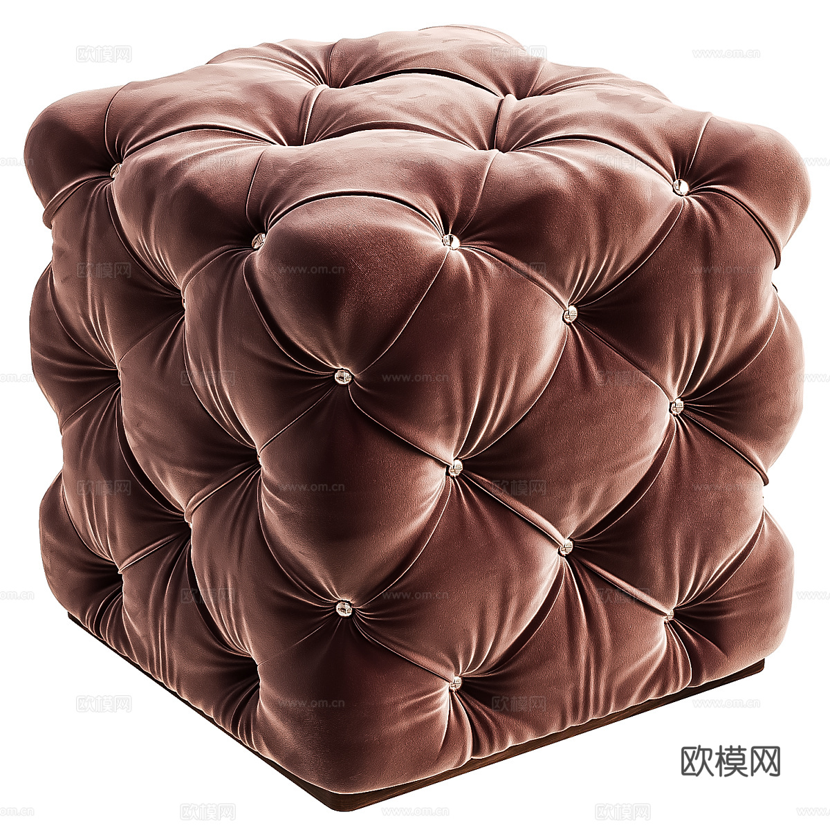 现代轻奢布艺凳3d模型