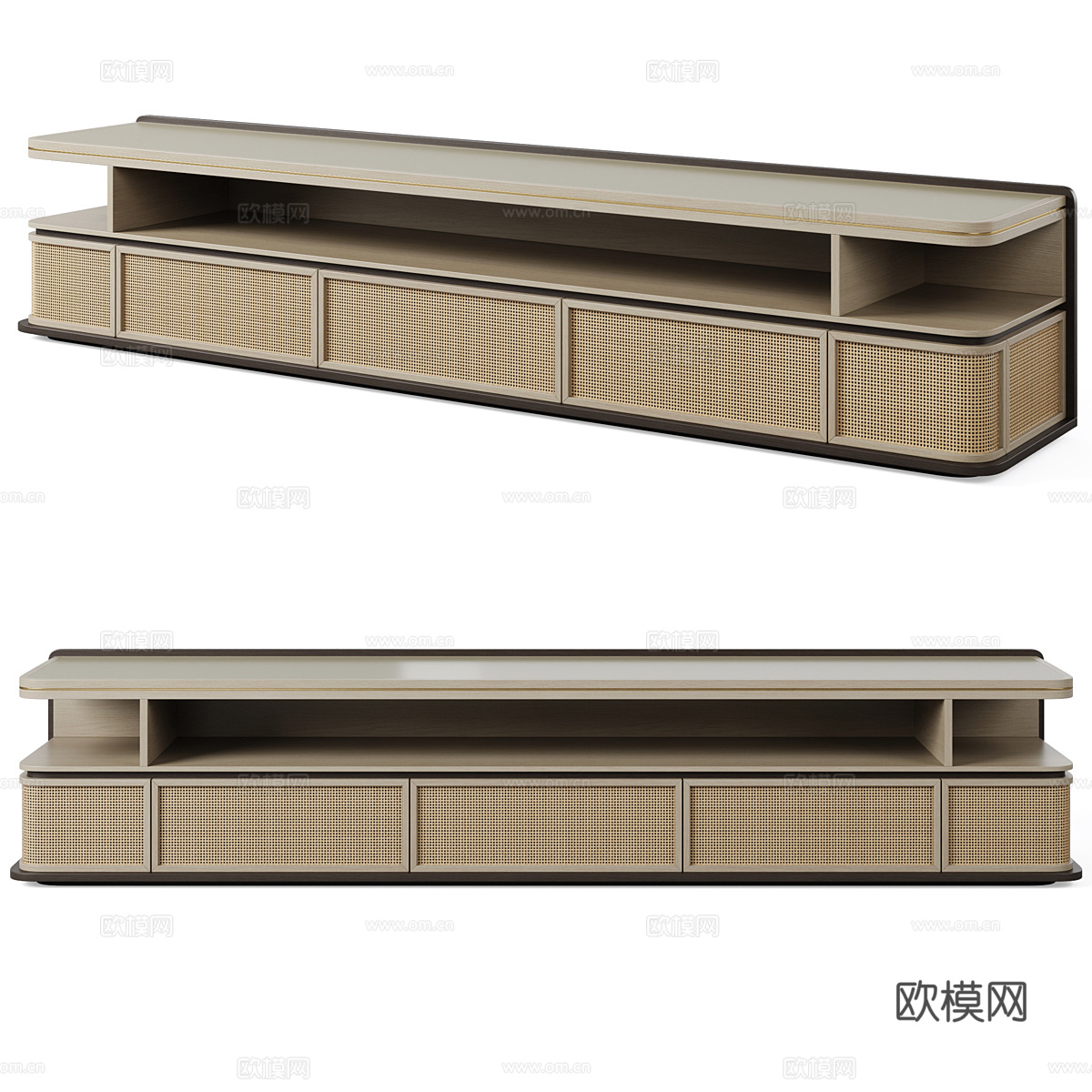 新中式侘寂 Navala 电视柜3d模型