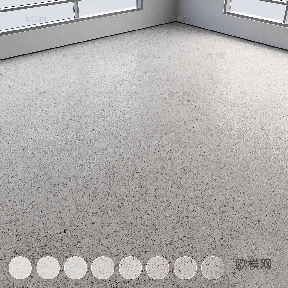 自流平混凝土地面3d模型