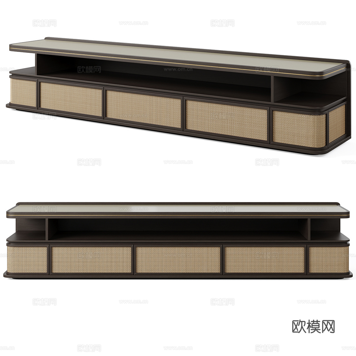 新中式侘寂 Navala 电视柜3d模型