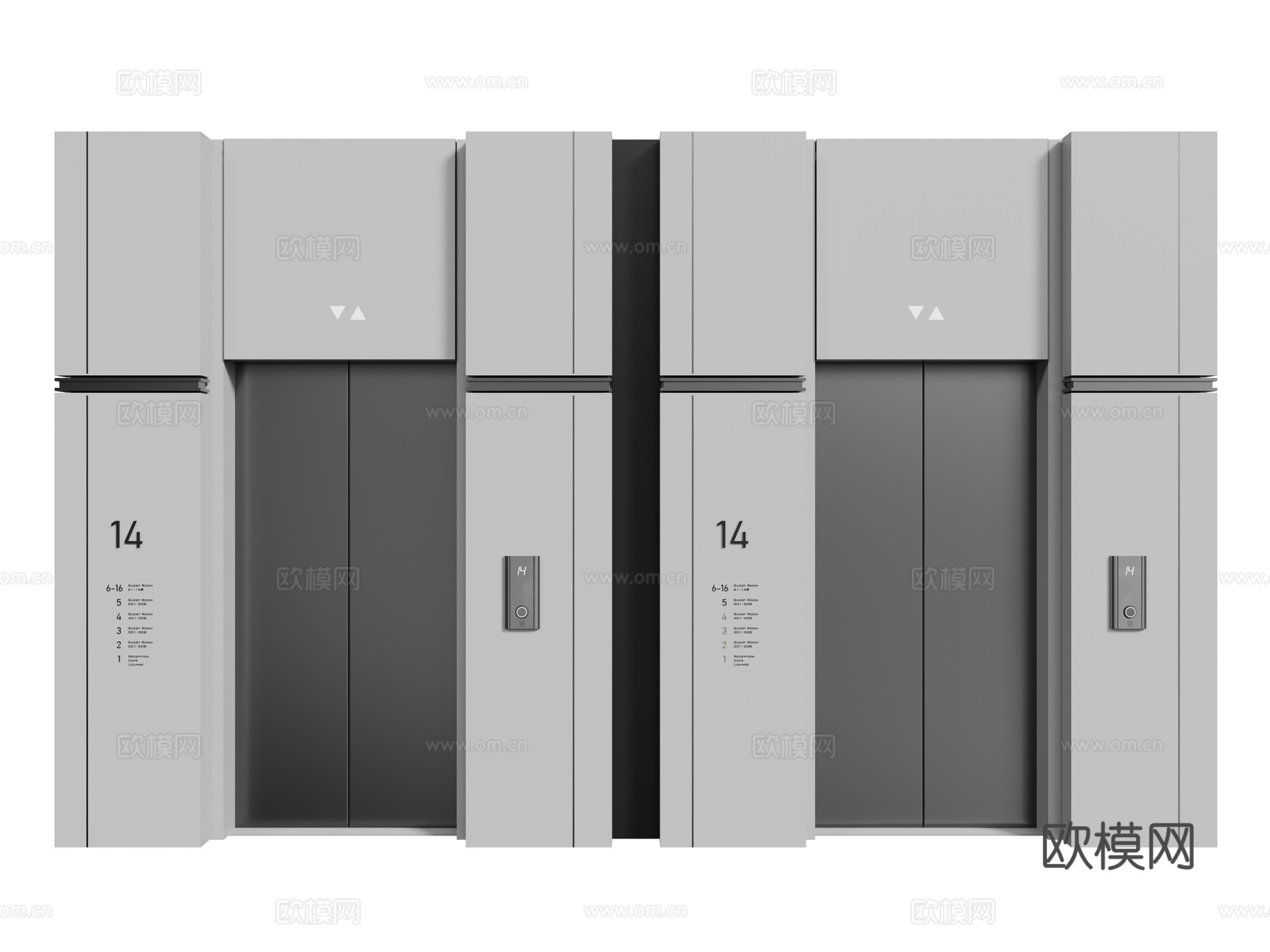 现代电梯 室内电梯 商场电梯3d模型