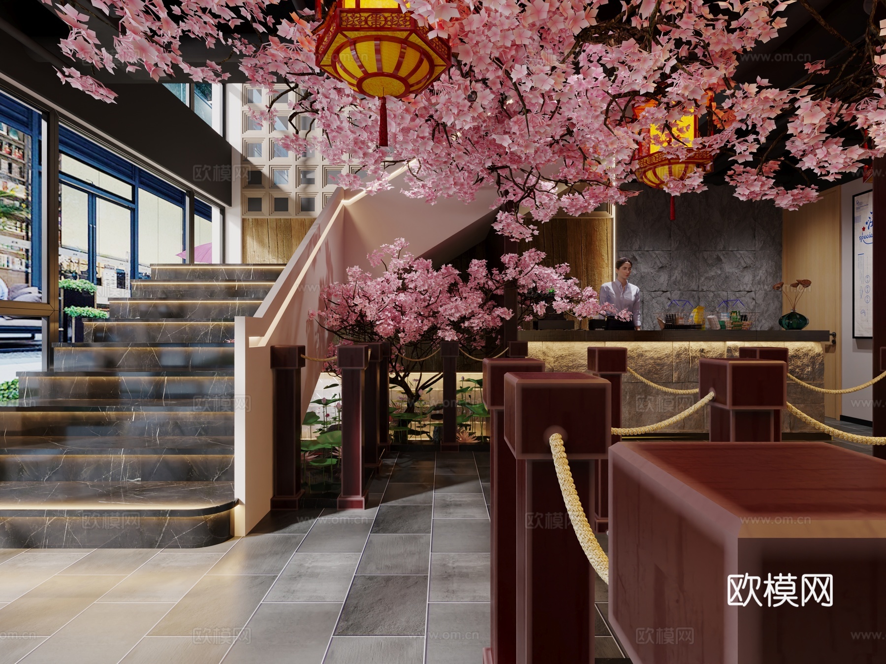 海鲜档餐厅3d模型
