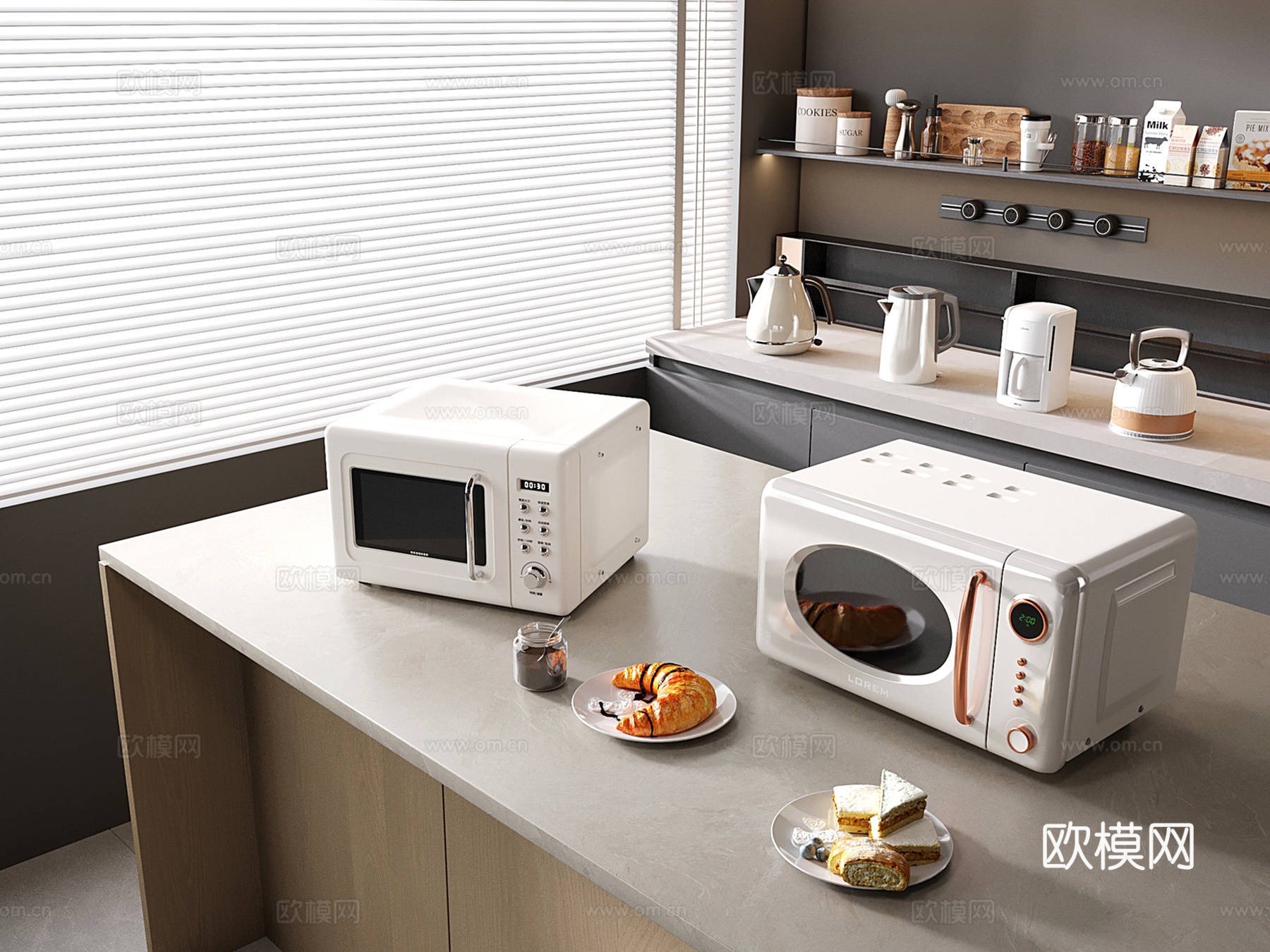 法式烤箱 微波炉3d模型