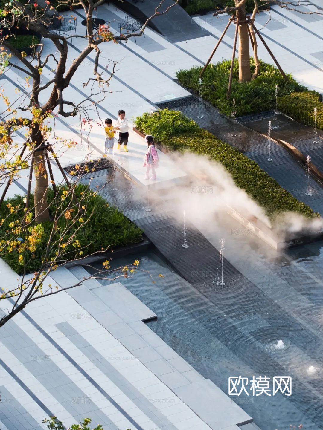 入口水景 展示区水景cad施工图