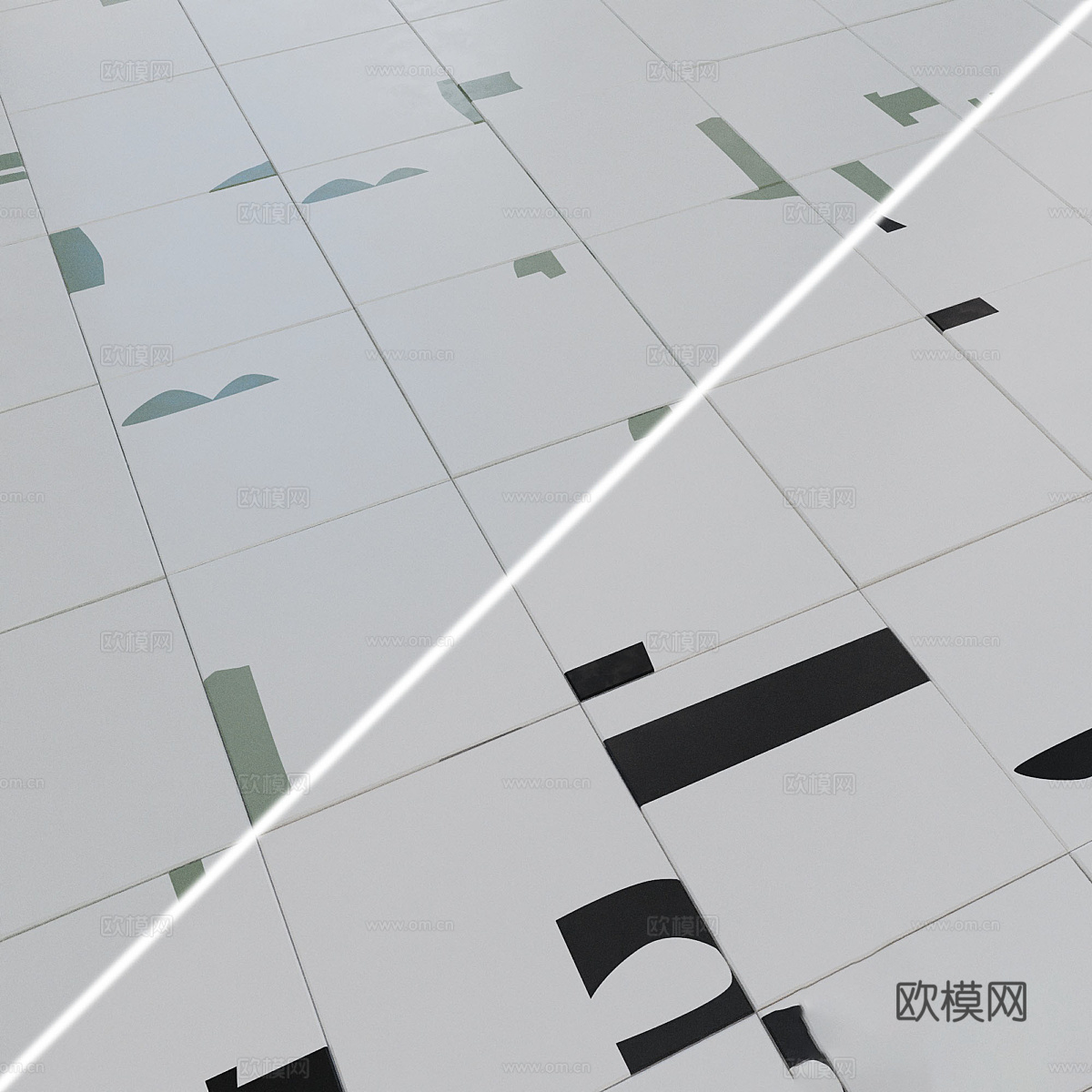 瓷砖 花砖 仿古砖3d模型