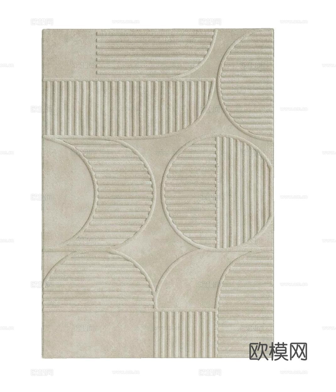 现代肌理地毯 新中式地毯 米咖地毯 侘寂复古地毯 简欧地毯su模型