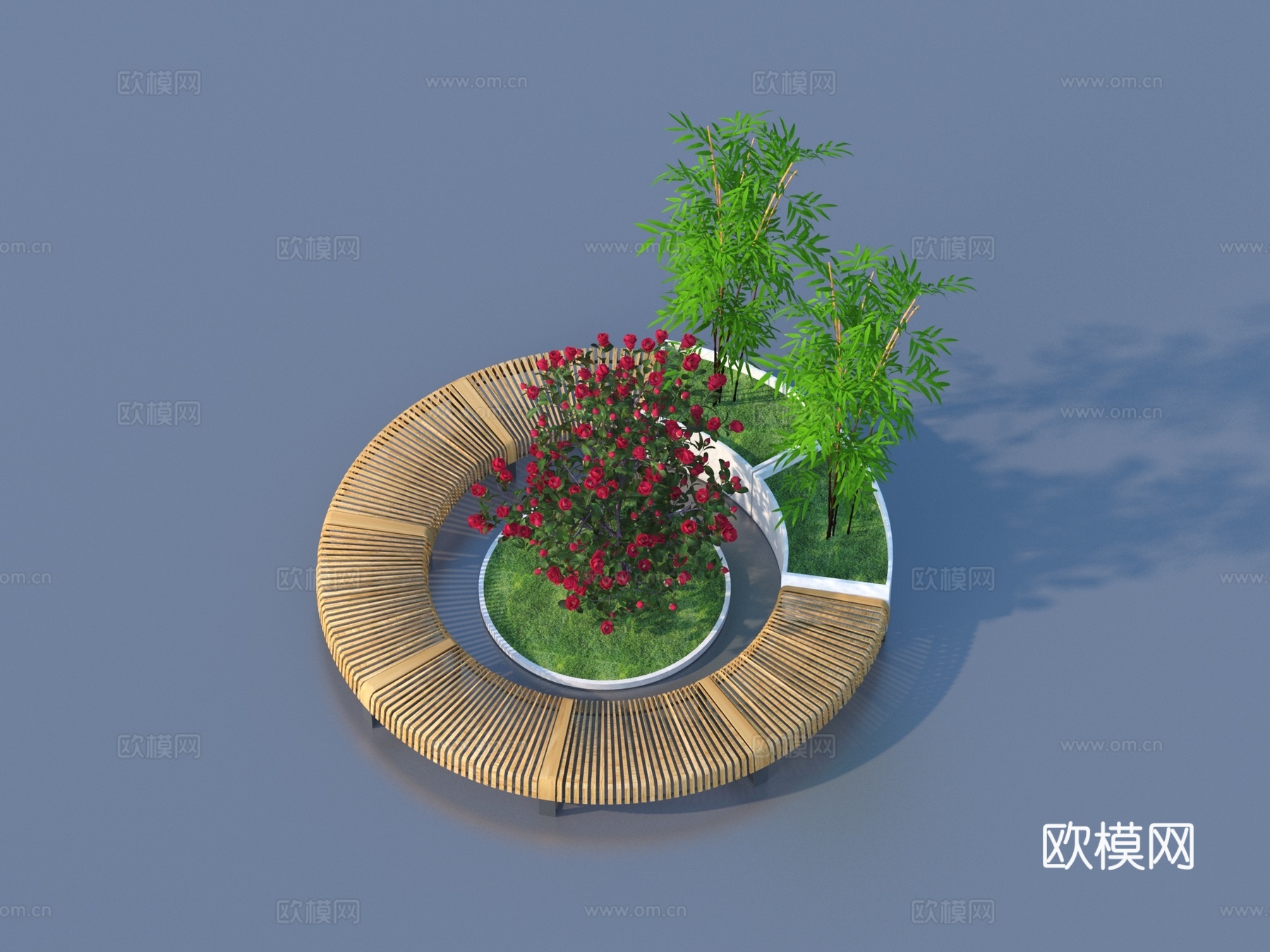 树池 坐凳 树池花坛3d模型