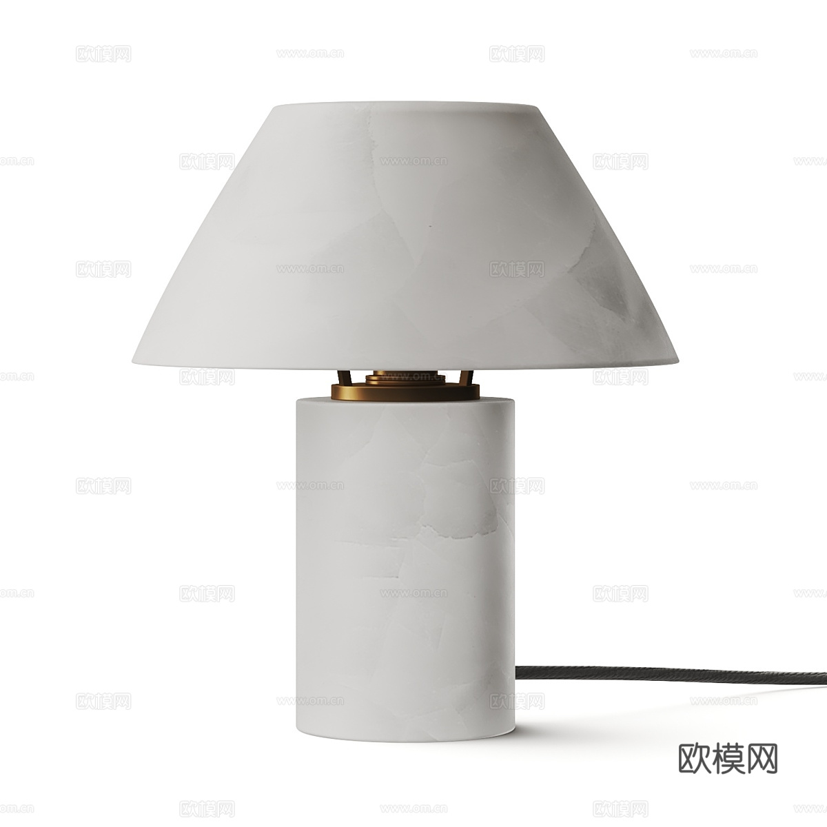 新中式轻奢 Zara 雪花石膏台灯3d模型