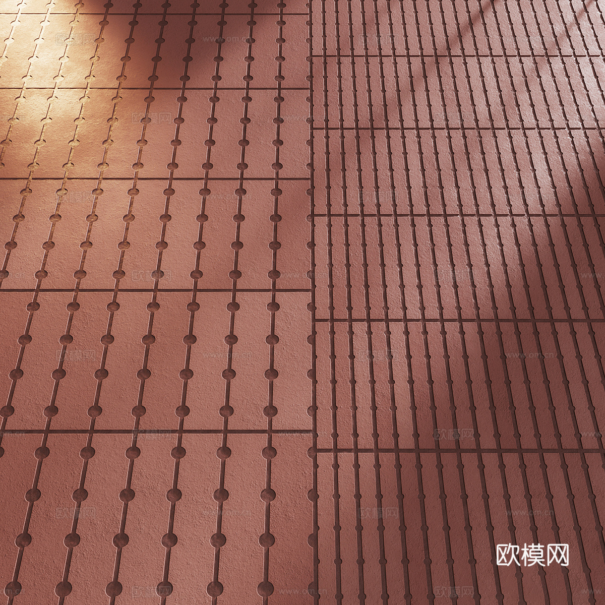 新中式瓷砖 水泥砖 结构砖 仿古砖3d模型