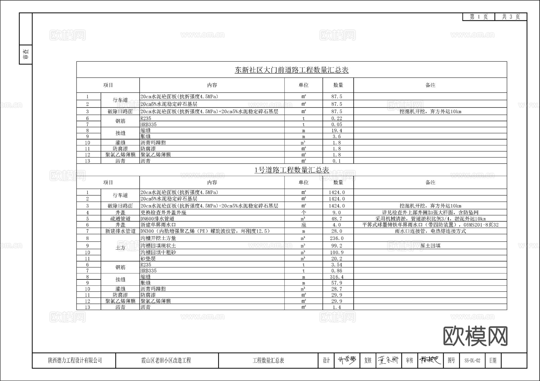 老旧小区微改造 景观园建 地面改造 沥青地面cad施工图