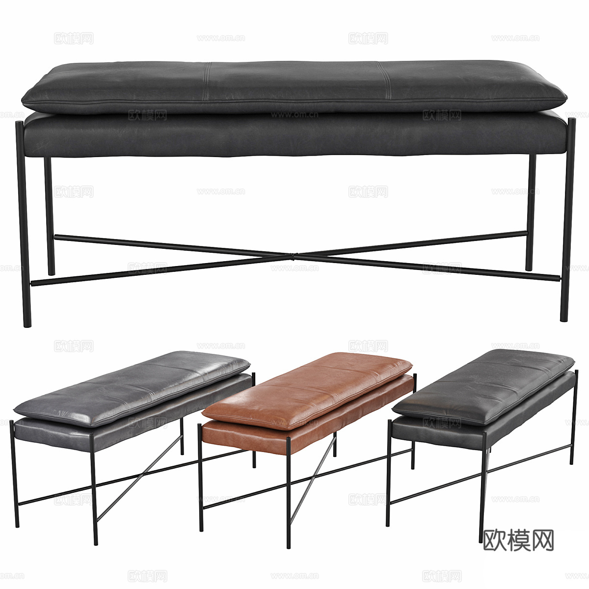 现代意式 Homary 长凳3d模型