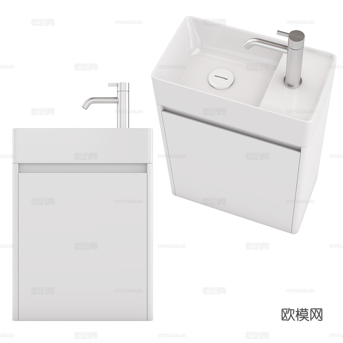 现代陶瓷洗手盆 台盆3d模型
