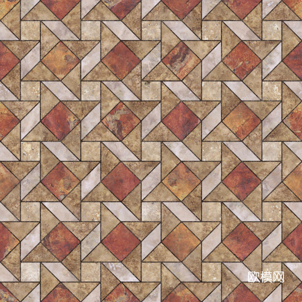 地面拼花 瓷砖 几何瓷砖 复古瓷砖 地砖下载