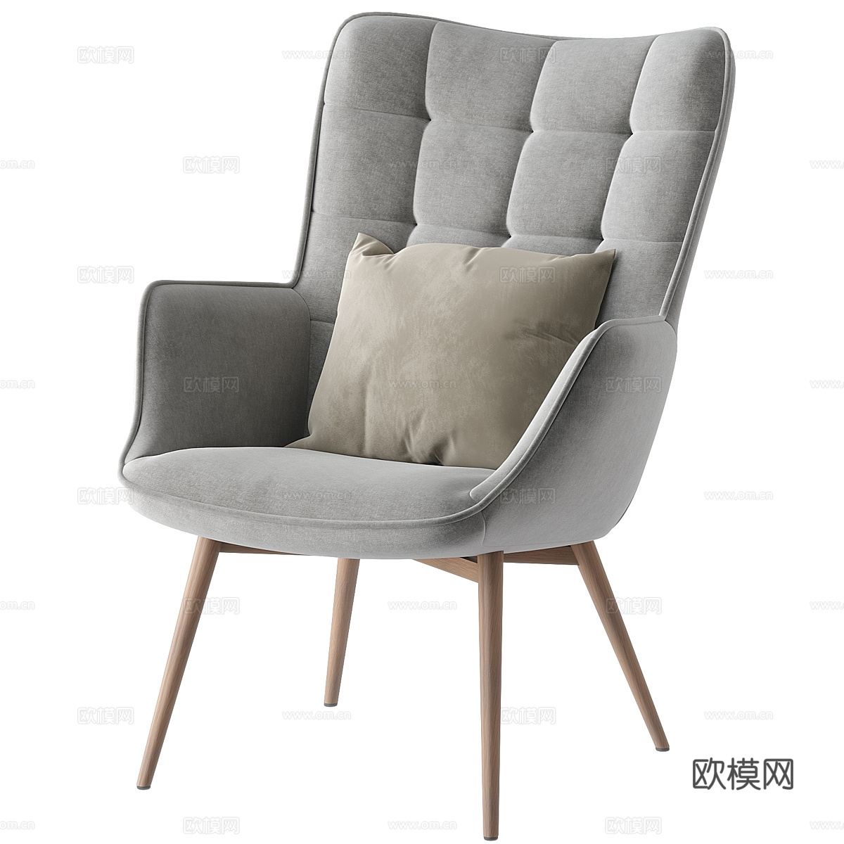 现代北欧 Aichele 扶手椅3d模型