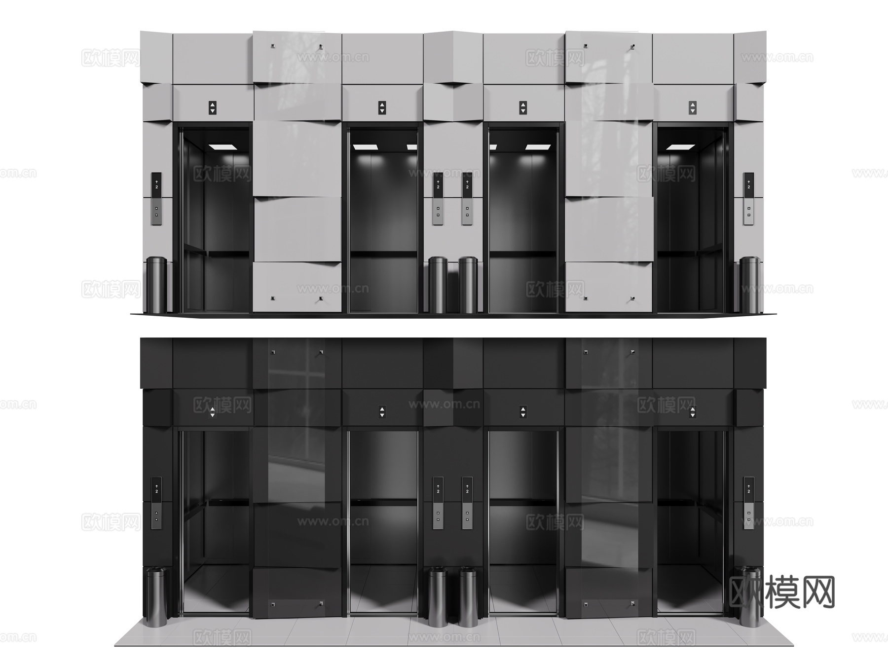 现代电梯 室内电梯 商场电梯3d模型