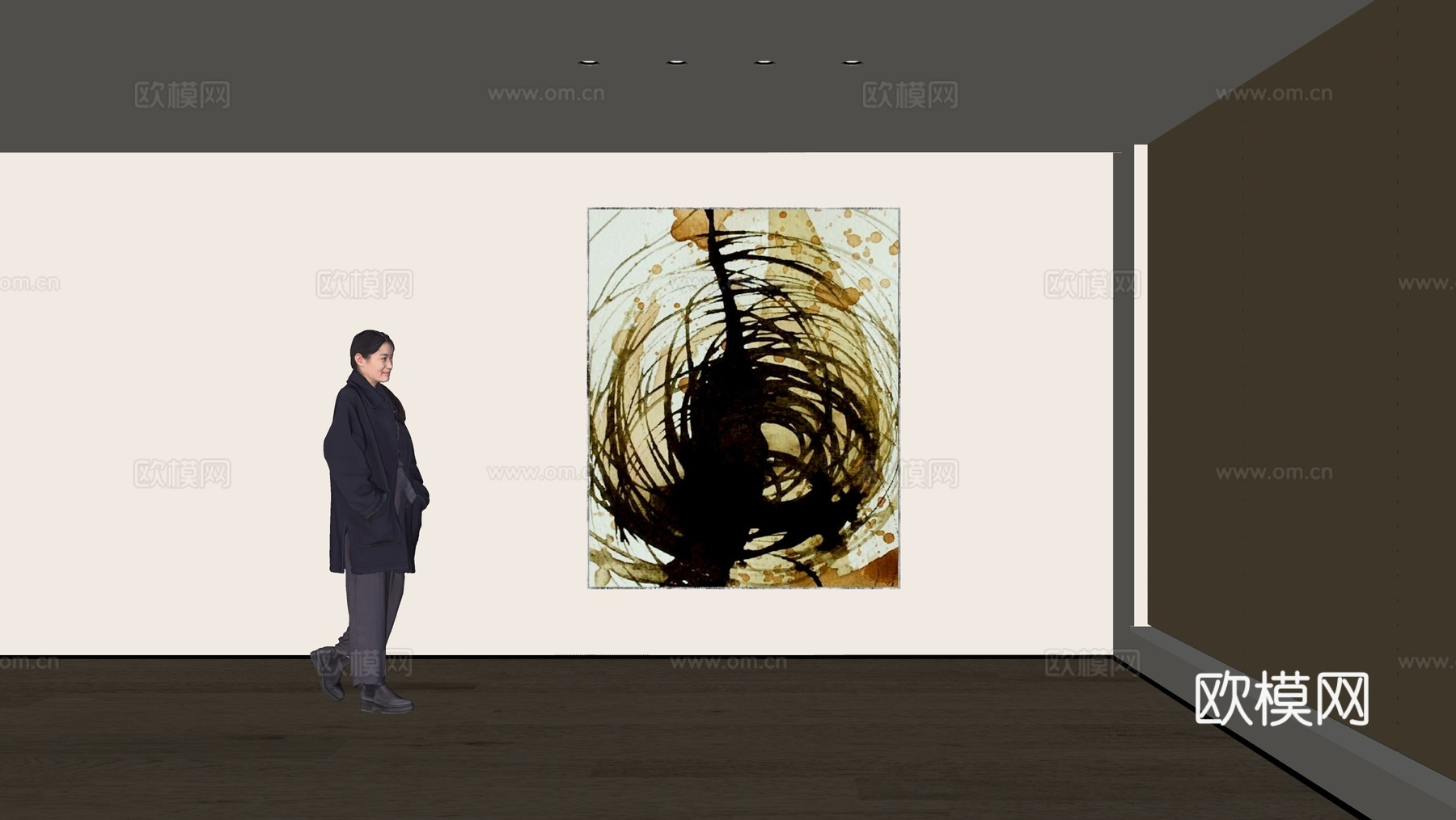 现代装饰画su模型