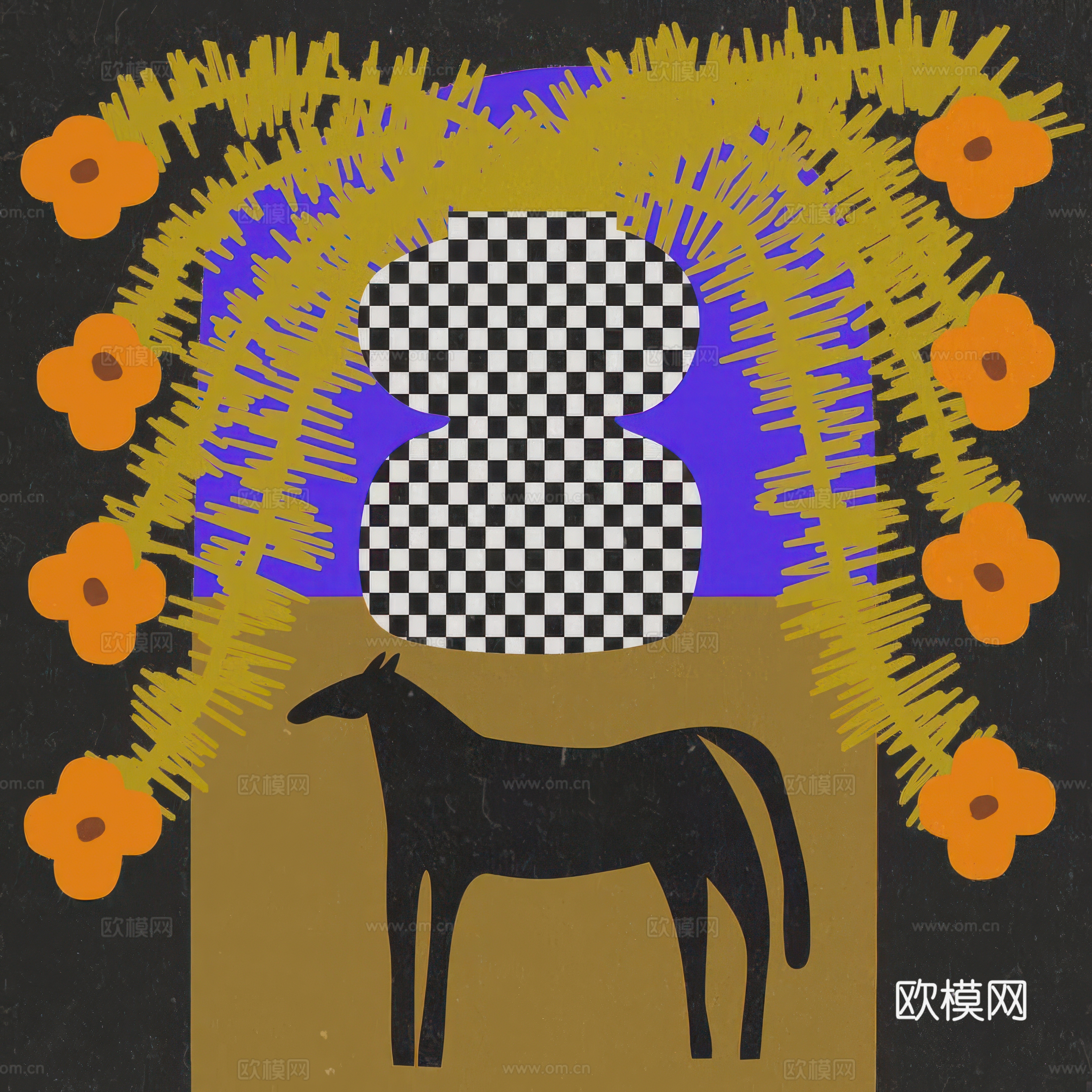 儿童插画艺术画装饰画