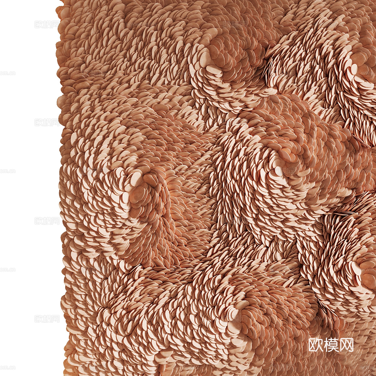 现代艺术挂饰 鳞片挂件3d模型