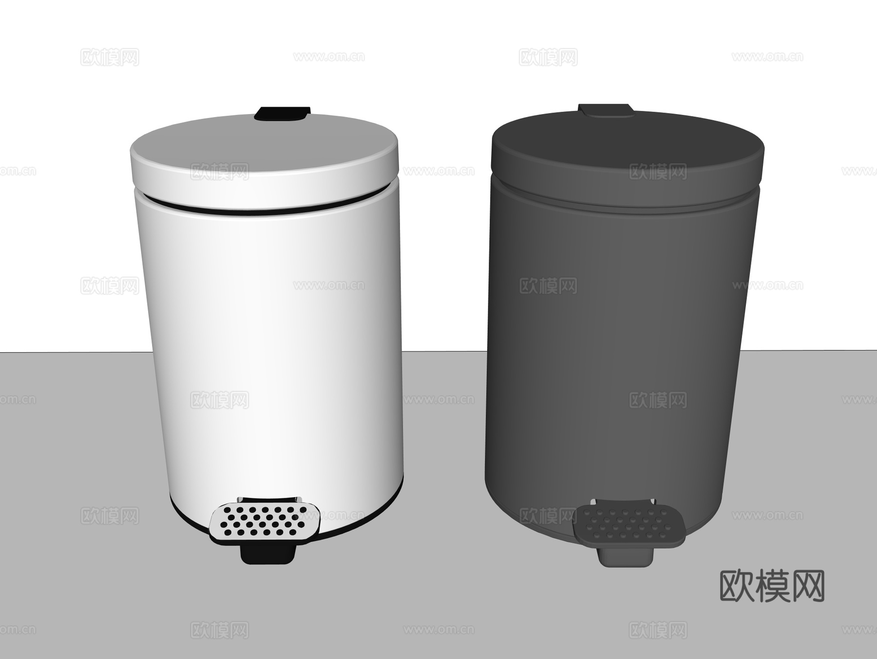 垃圾桶 室内垃圾桶 卫生间垃圾桶 家用垃圾桶su模型