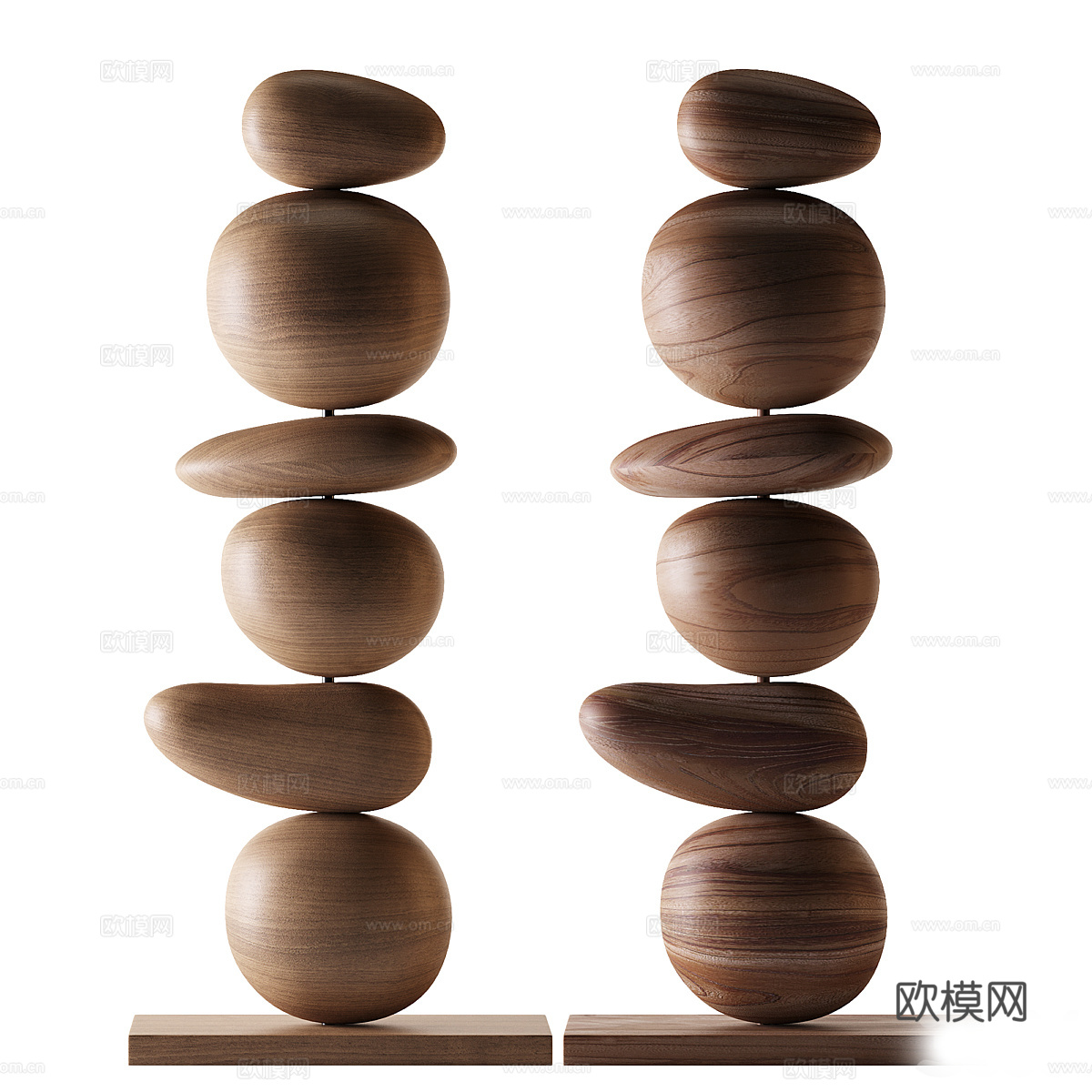 新中式侘寂艺术雕塑 抽象雕塑3d模型