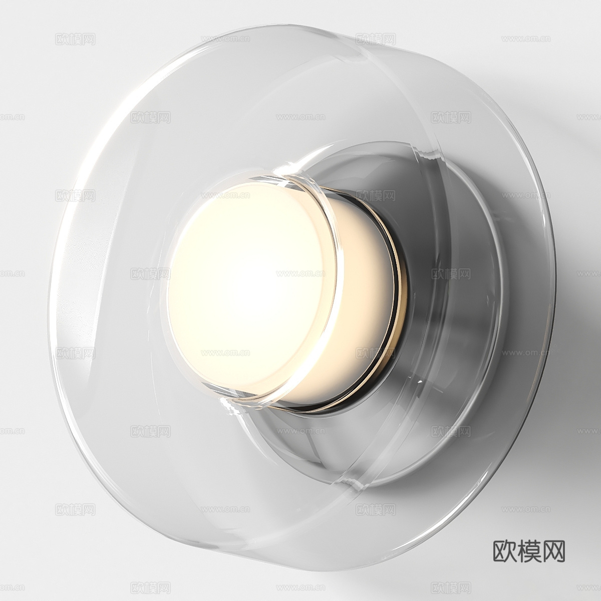 现代冰壶壁灯3d模型