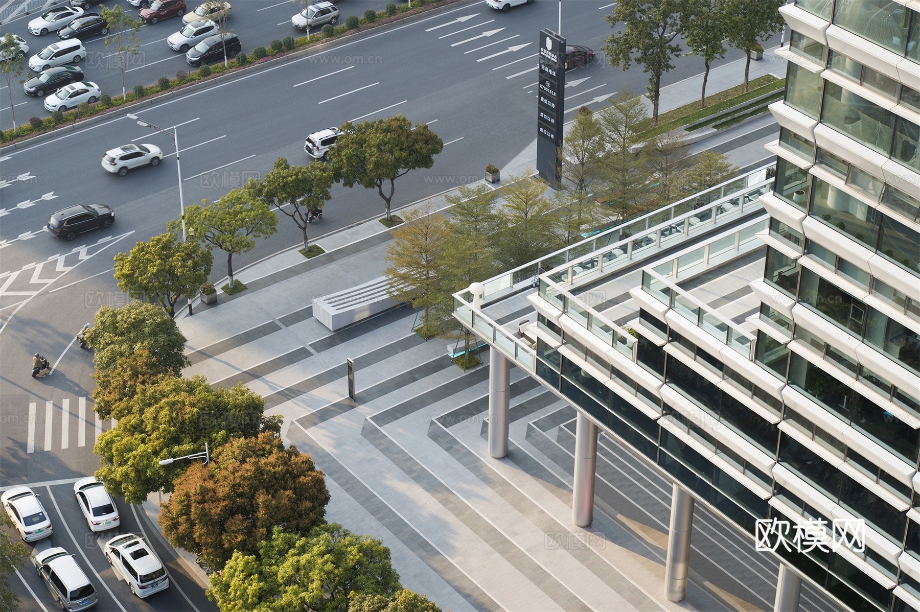 高档办公景观铺装 休闲广场地花详图cad施工图