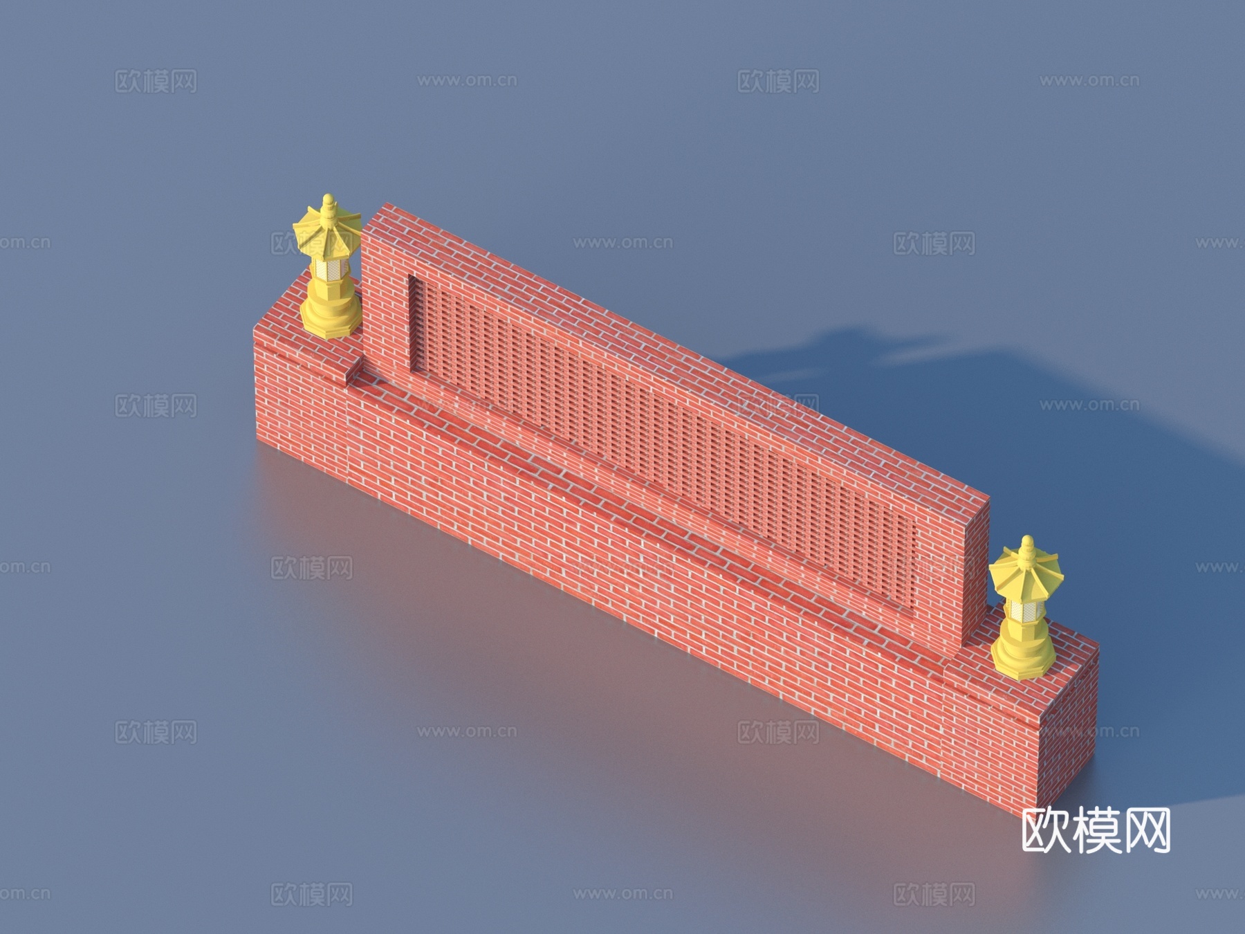 砖墙 红砖墙 立体砖墙3d模型