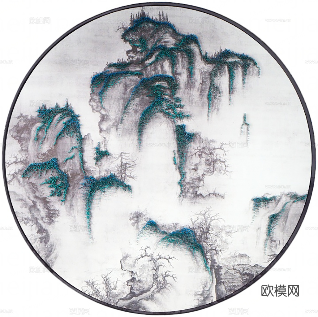 中式字画国画水墨画