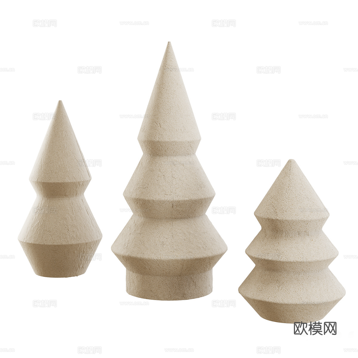 新中式侘寂雕塑摆件3d模型