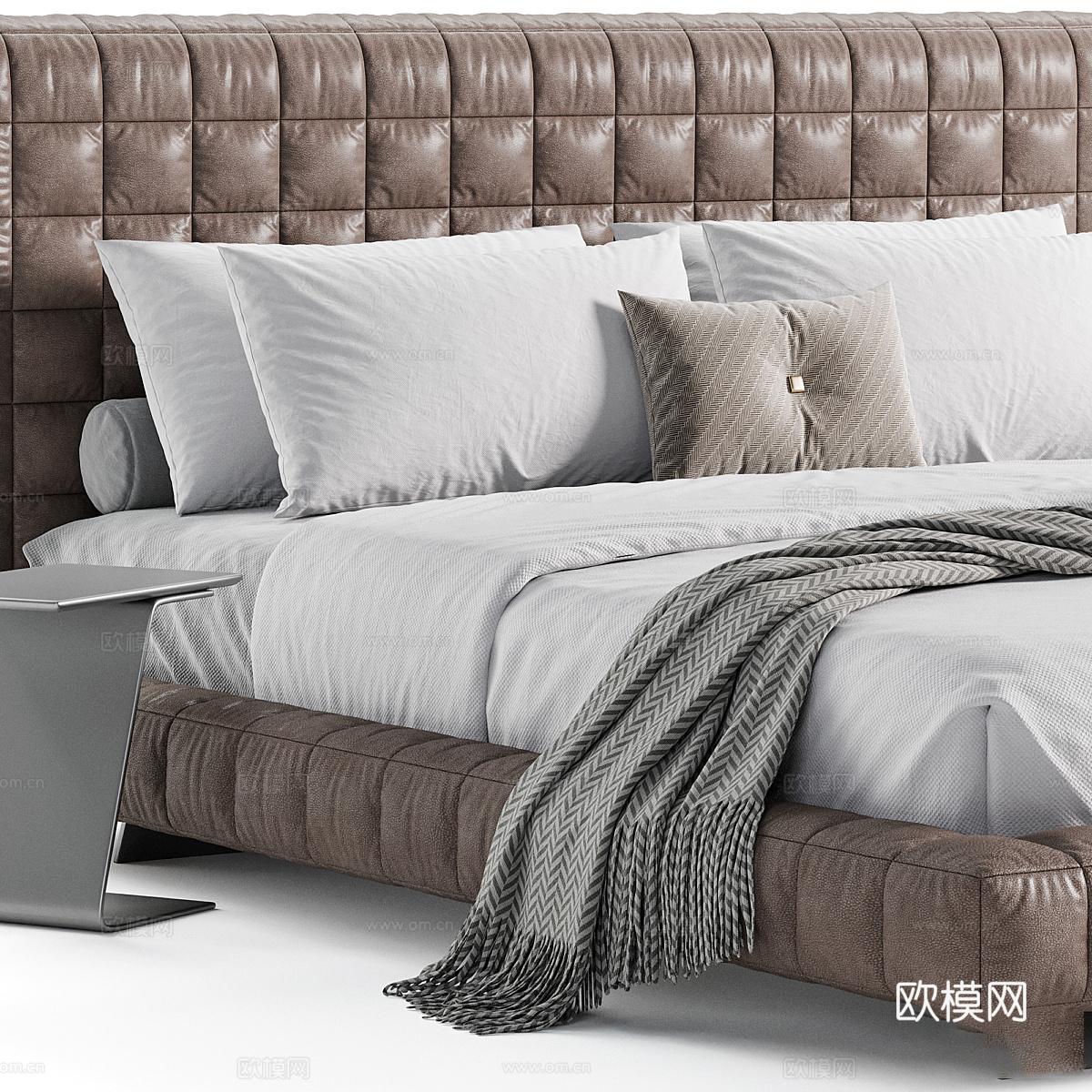 现代意式 Minotti Twiggy 双人床3d模型