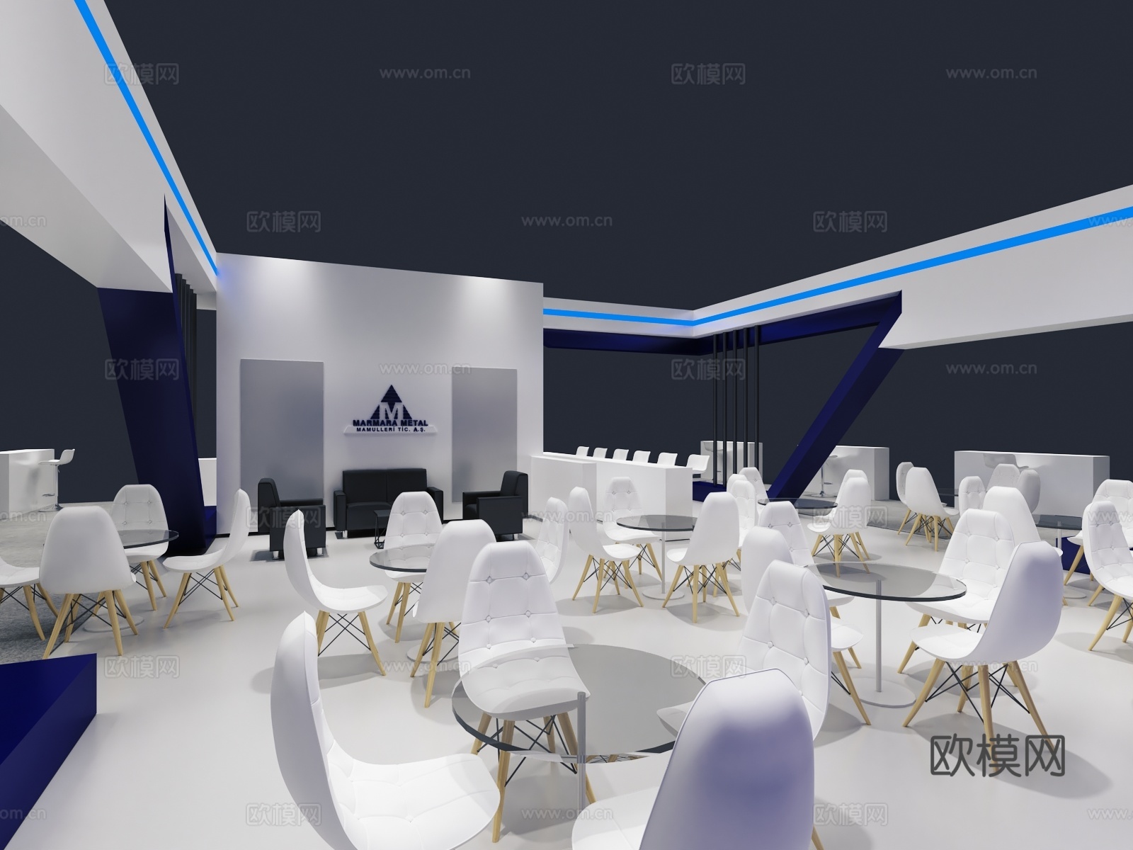 现代 展览 展示 展台3d模型