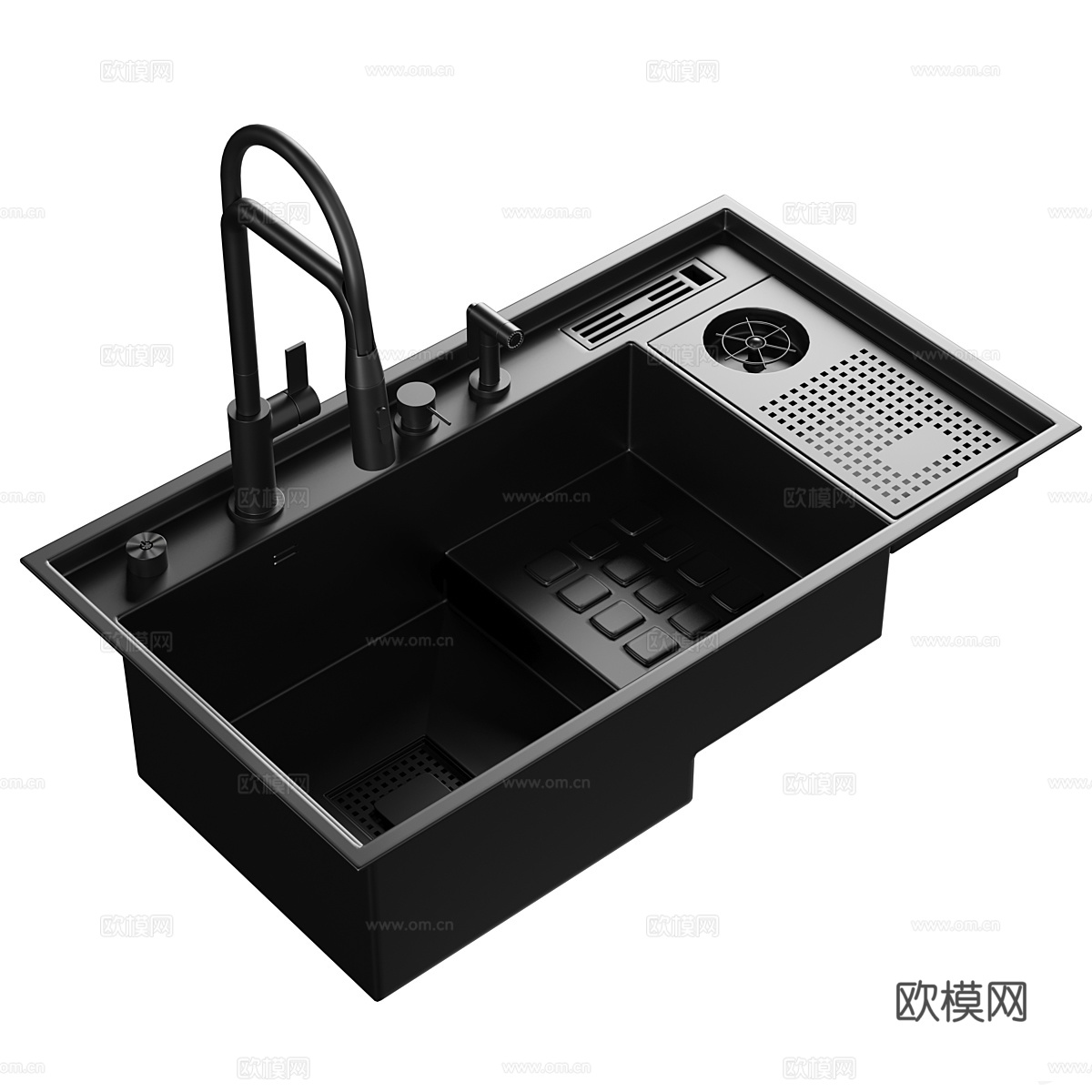 Asras 大号纳米杯冲洗器阶梯式厨房水槽 23d模型