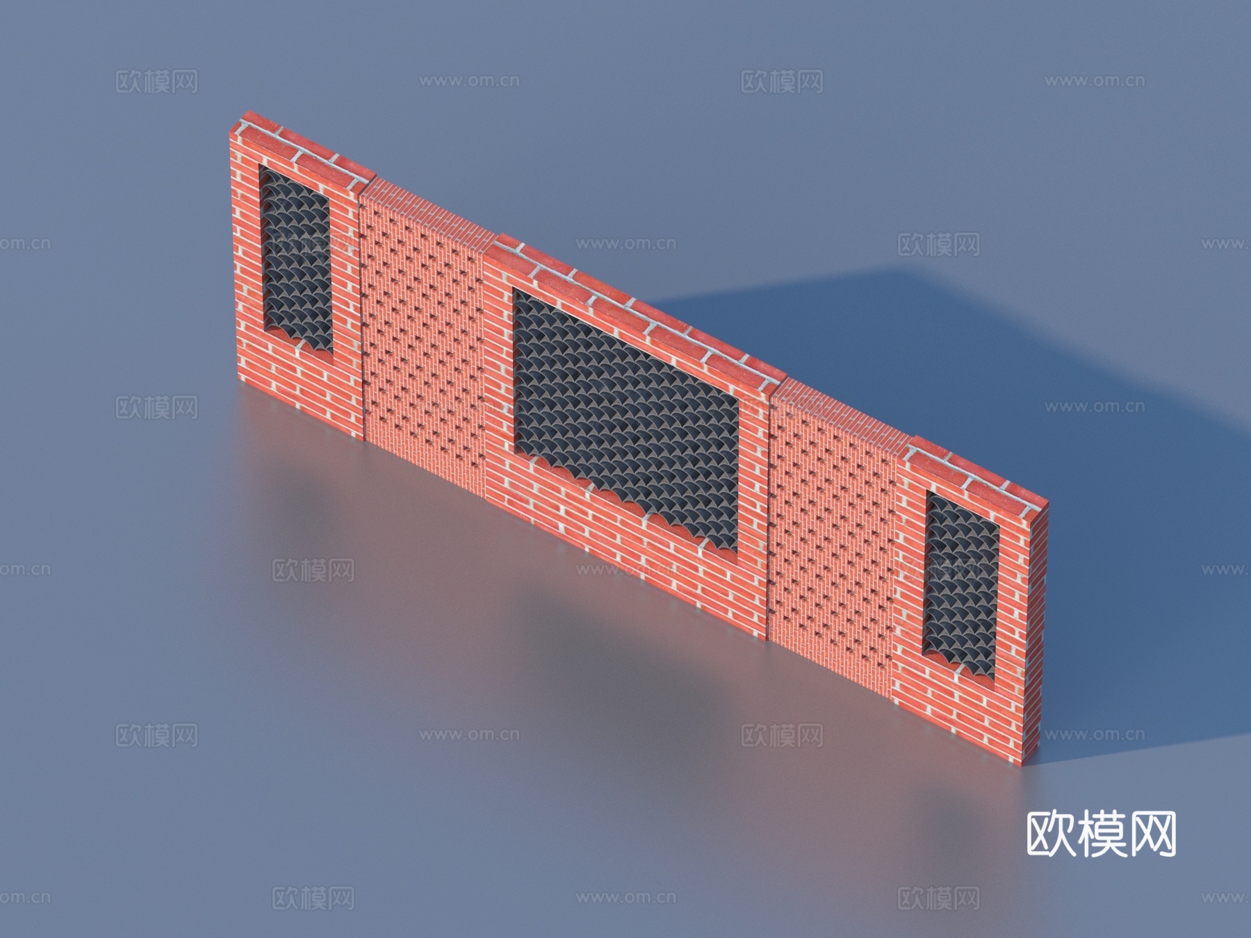 砖墙 红砖墙 立体砖墙3d模型