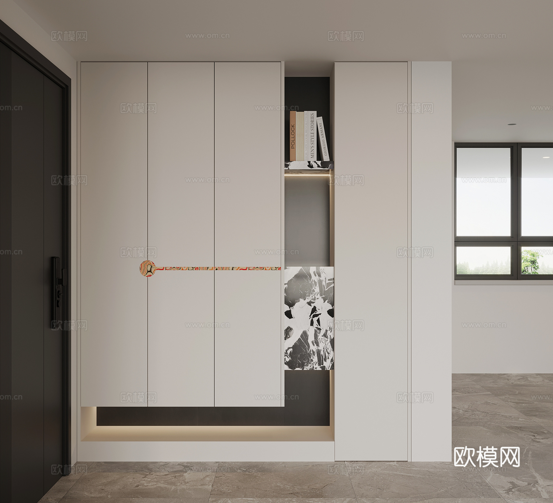 现代极简鞋柜 玄关鞋柜3d模型