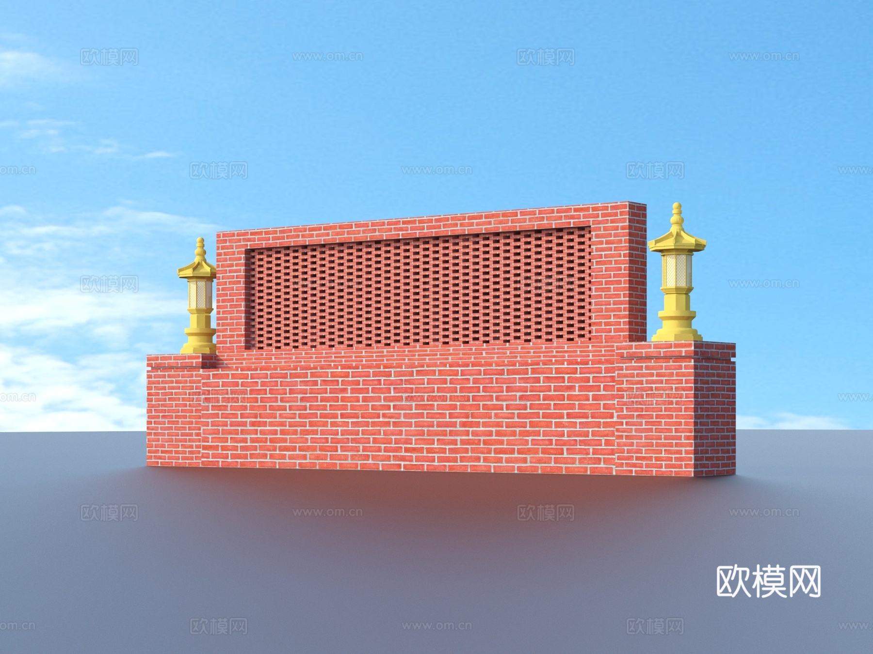 砖墙 红砖墙 立体砖墙3d模型