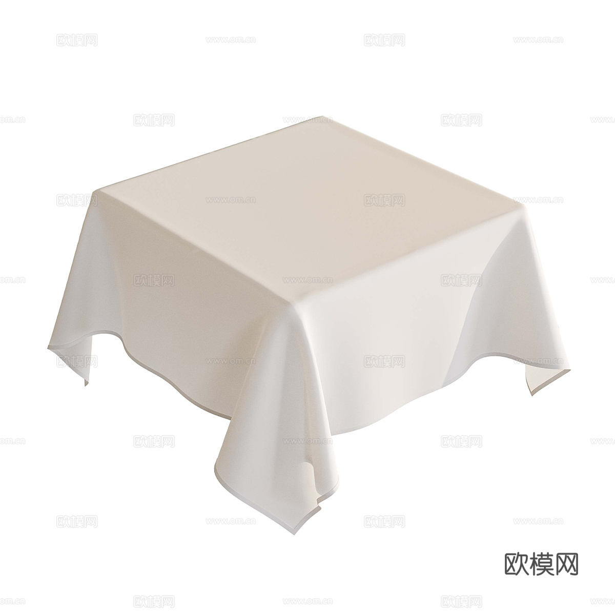 桌布 餐具3d模型