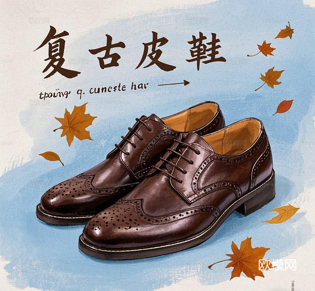 皮鞋宣传海报