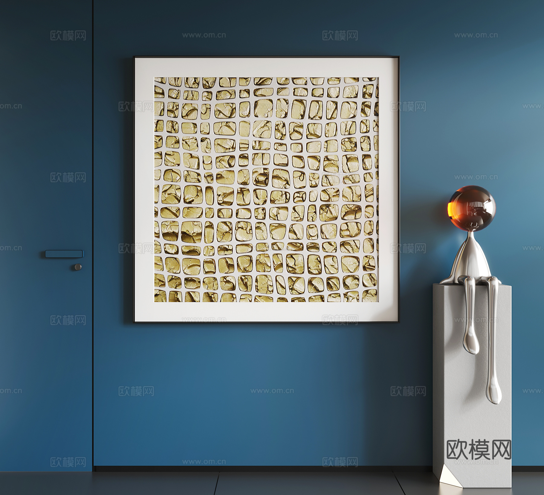 现代抽象挂画  现代极简挂画 现代轻奢挂画  现代意式挂画3d模型